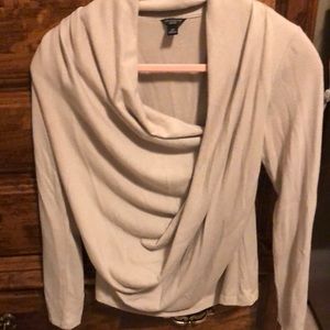 Unique draped front cotton top
